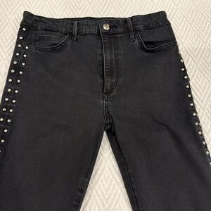 Joe’s Women’s Flawless Charlie Studded Skinny Ankle Jeans Black Size 29